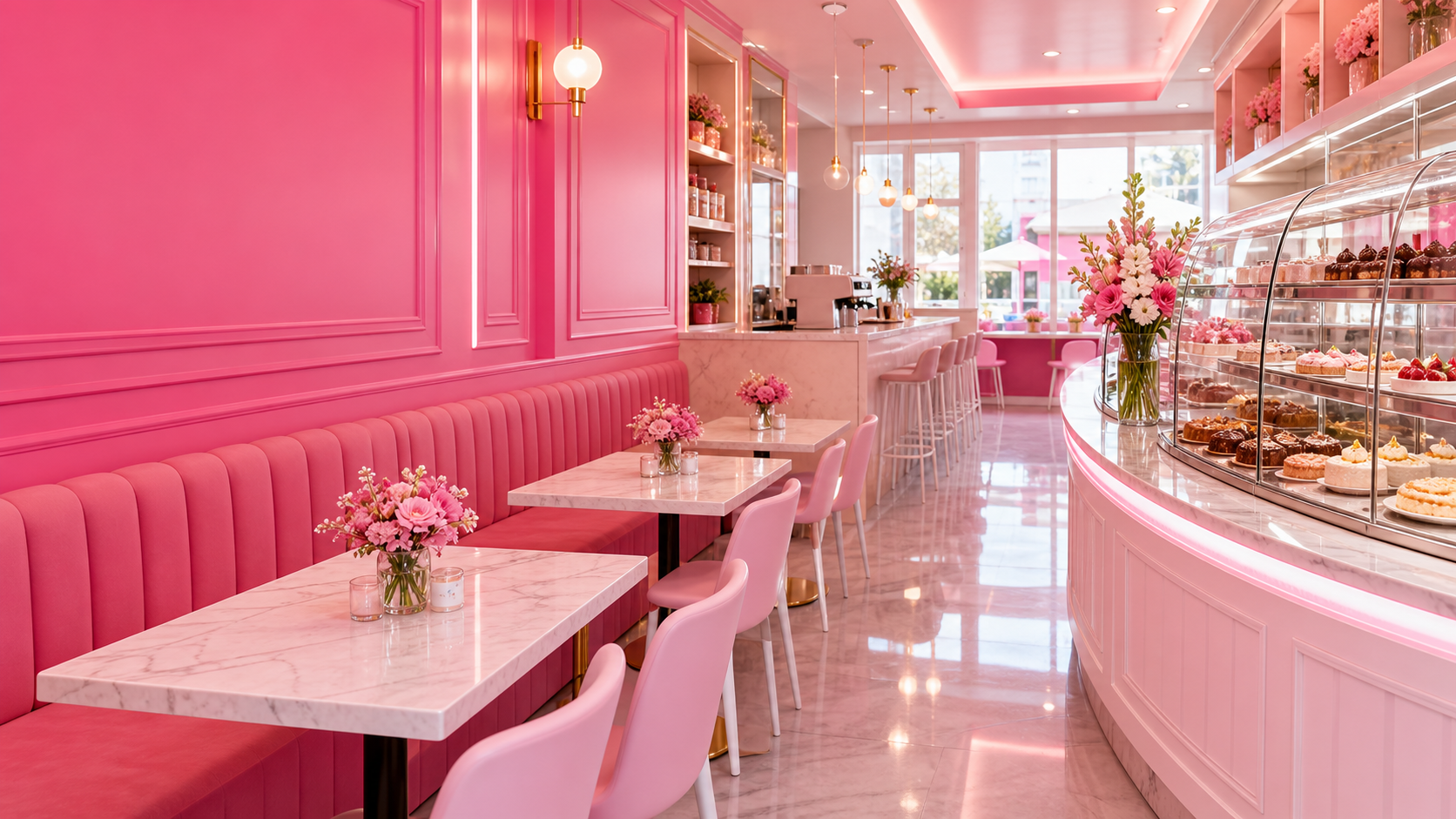 Pink Waffle mağaza iç mekanı